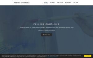 Screenshot strony paulina-osmolska.pl — hero z tytułem i CTA